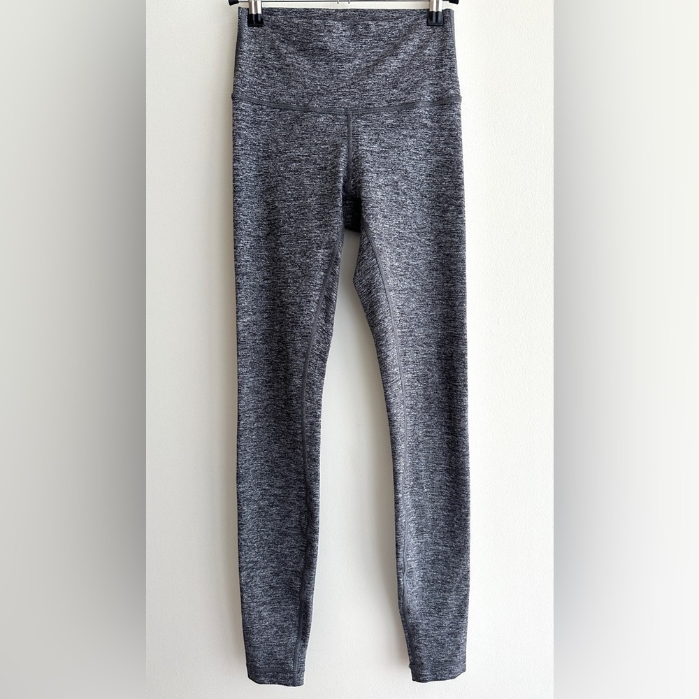 Lululemon Heather Gray High-Waisted Leggings, Size 4